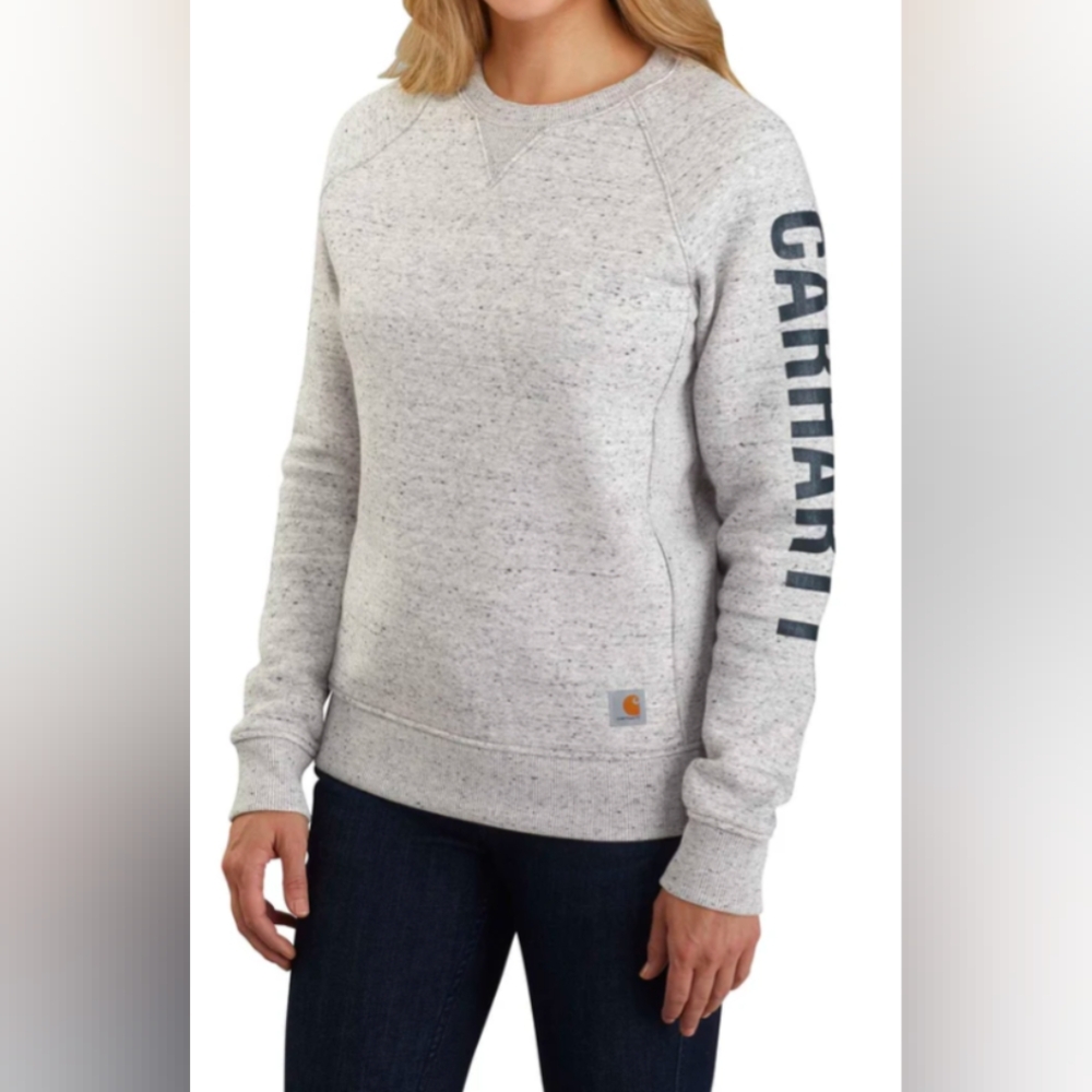 Carhartt Relaxed Fit Crewneck Block Logo Sleeve Sweatshirt Size M MSRP $49.99